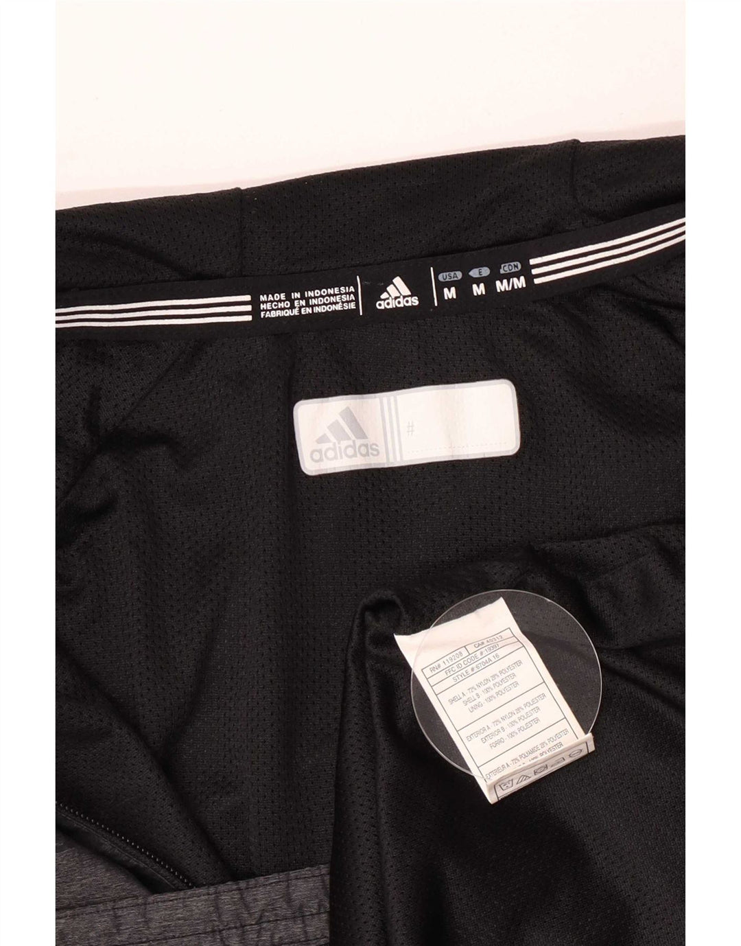 Мужская куртка-дождевик Adidas Redhawk с графическим рисунком UK 38, средний серый цвет с цветными блоками