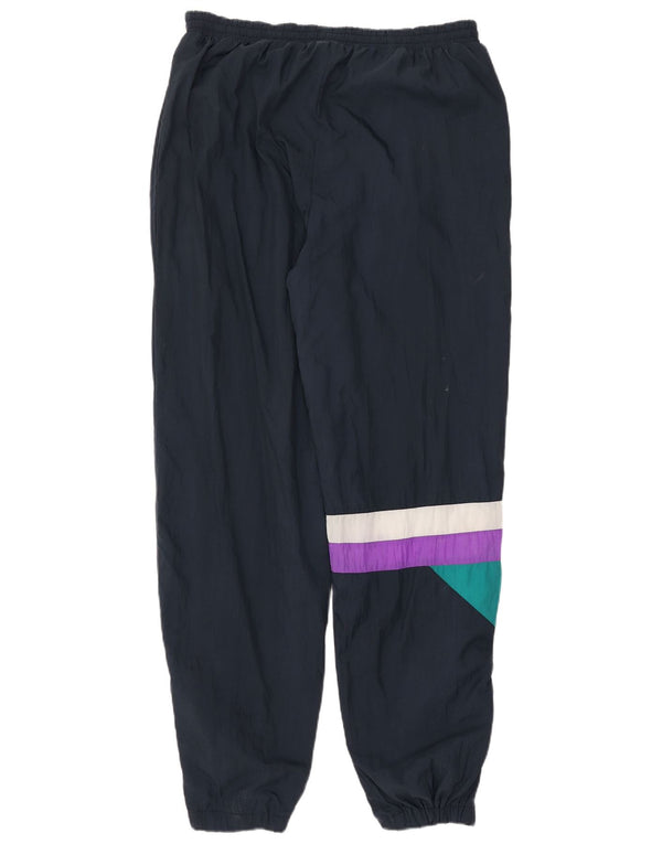 Jako Mens Tracksuit Trousers Joggers 2XL Navy Blue Colourblock Nylon