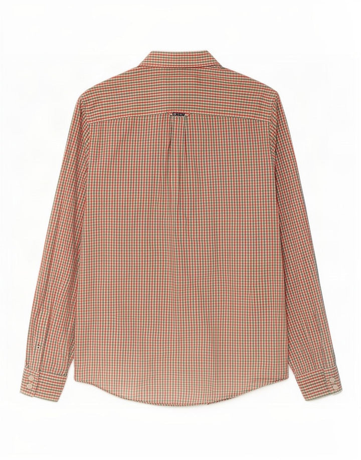 Crew Clothing Мужская рубашка классического кроя среднего размера из разноцветного хлопка в мелкую клетку