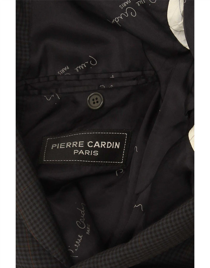 Мужской пиджак Pierre Cardin на 2 пуговицах UK 38, средний серый в клетку