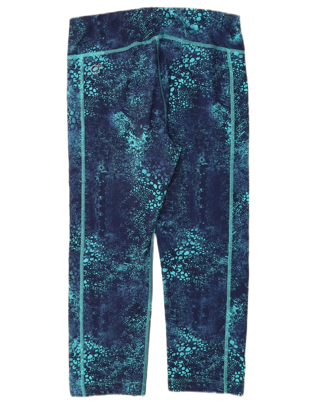 Женские леггинсы-капри PUMA с абстрактным узором, Великобритания 12, средний синий полиэстер