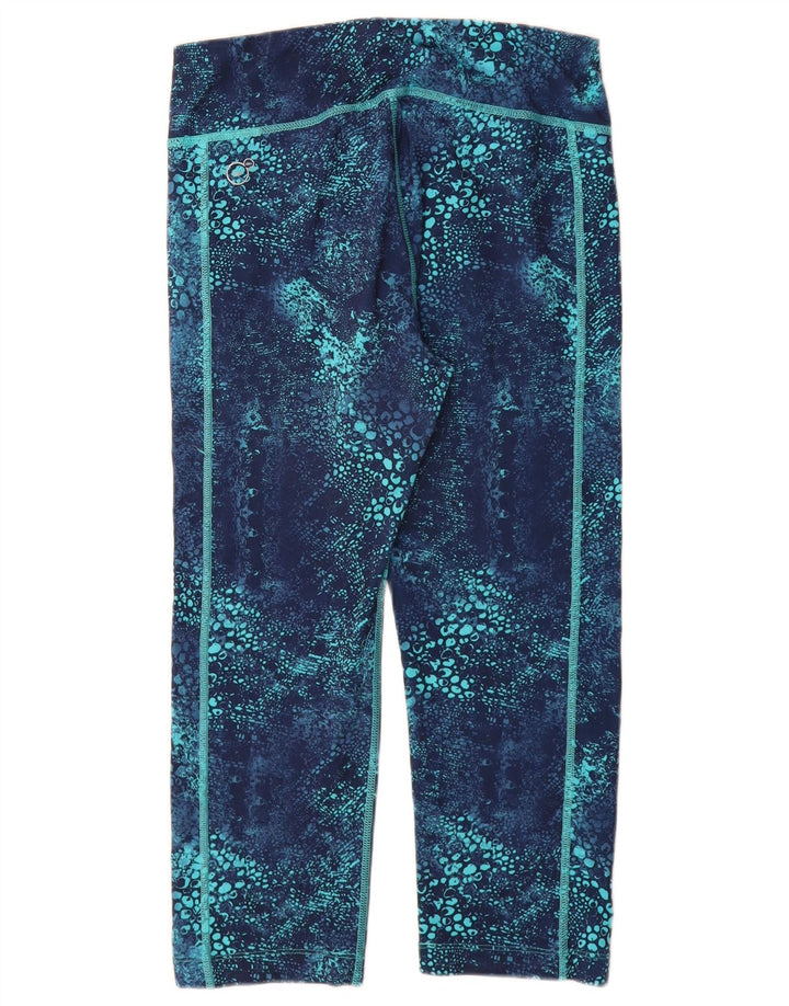 Женские леггинсы-капри PUMA с абстрактным узором, Великобритания 12, средний синий полиэстер