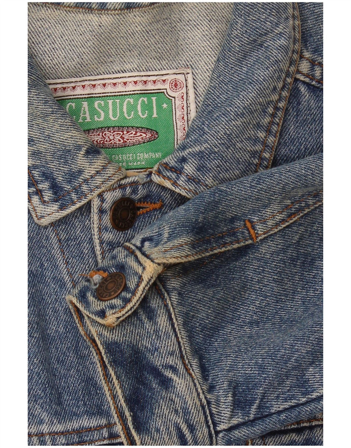 Мужская джинсовая куртка Casucci UK 36, маленькая синяя, хлопок