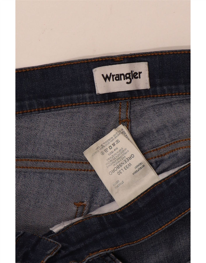 Джинсы Wrangler Greensboro Slim W33 L30 темно-синие из полиэстера