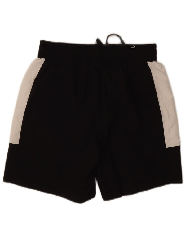 Puma Mens Graphic Sport Shorts Small Black Colourblock Polyester