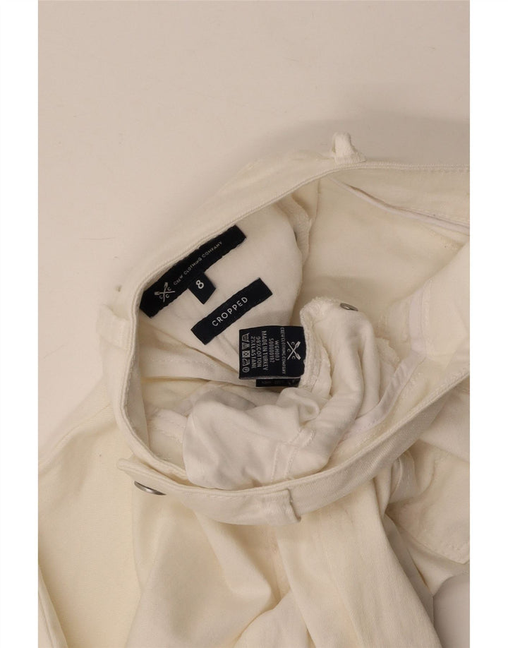 ОДЕЖДА ДЛЯ ЭКИПАЖА Женские укороченные джинсы с низкой талией UK 8 Small W26 L23 Белые