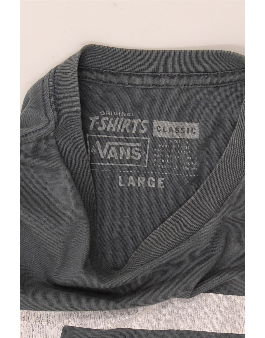 Мужская классическая футболка с рисунком Vans, большая серая