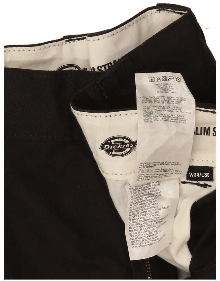 Мужские узкие прямые брюки-чинос Dickies W34 L30, черный полиэстер