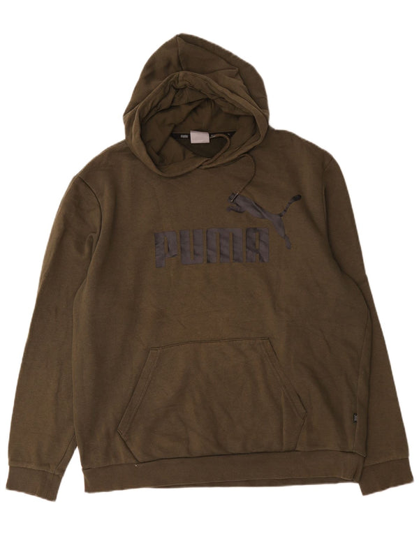 Мужской джемпер с капюшоном Puma, большой размер, цвет хаки, хлопок