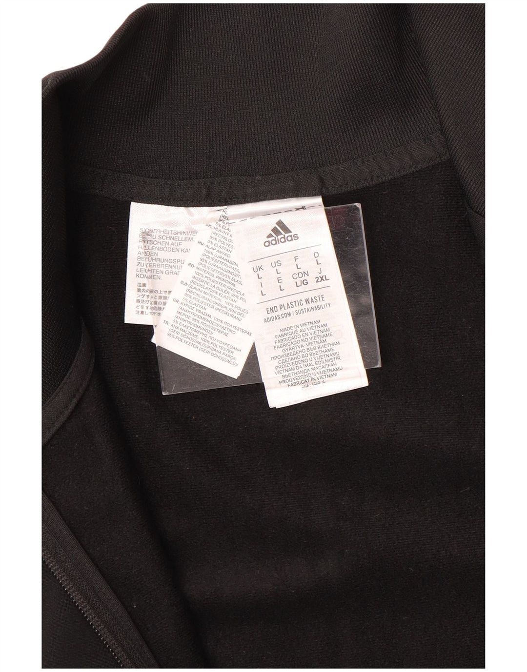 Мужская спортивная куртка Adidas, большая черная спортивная куртка из полиэстера