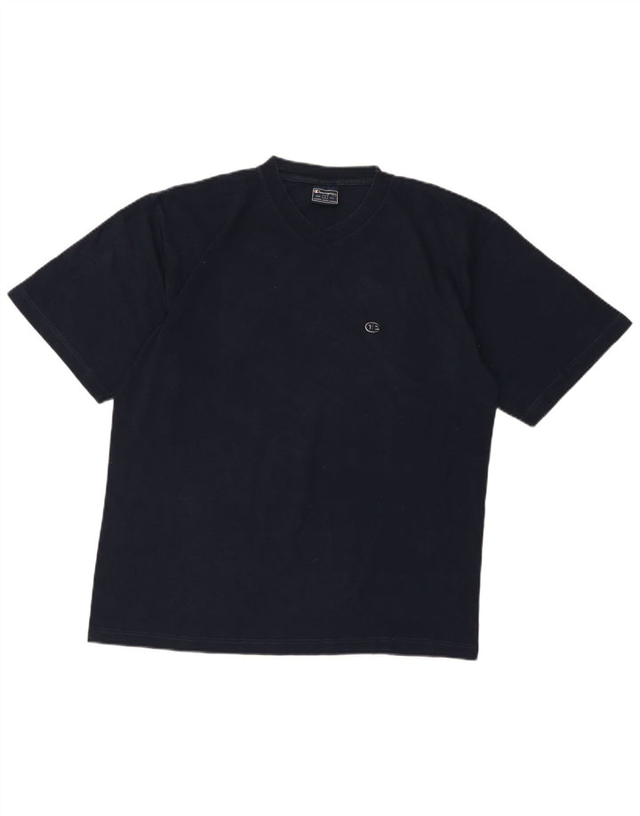 CHAMPION Mens T-Shirt Top Large Navy Blue