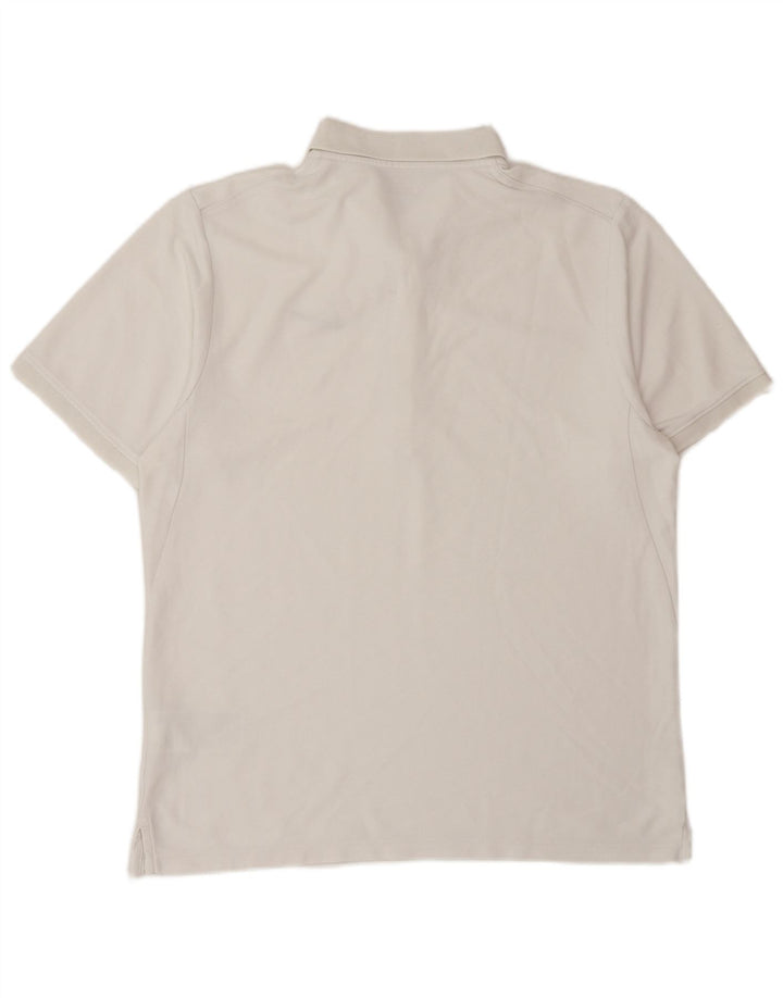 Мужская рубашка-поло NIKE среднего размера, белый хлопок, хлопок