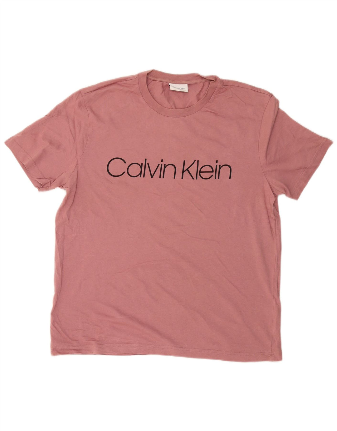 CALVIN KLEIN Женская футболка с рисунком Top UK 18 XL Розовый хлопок