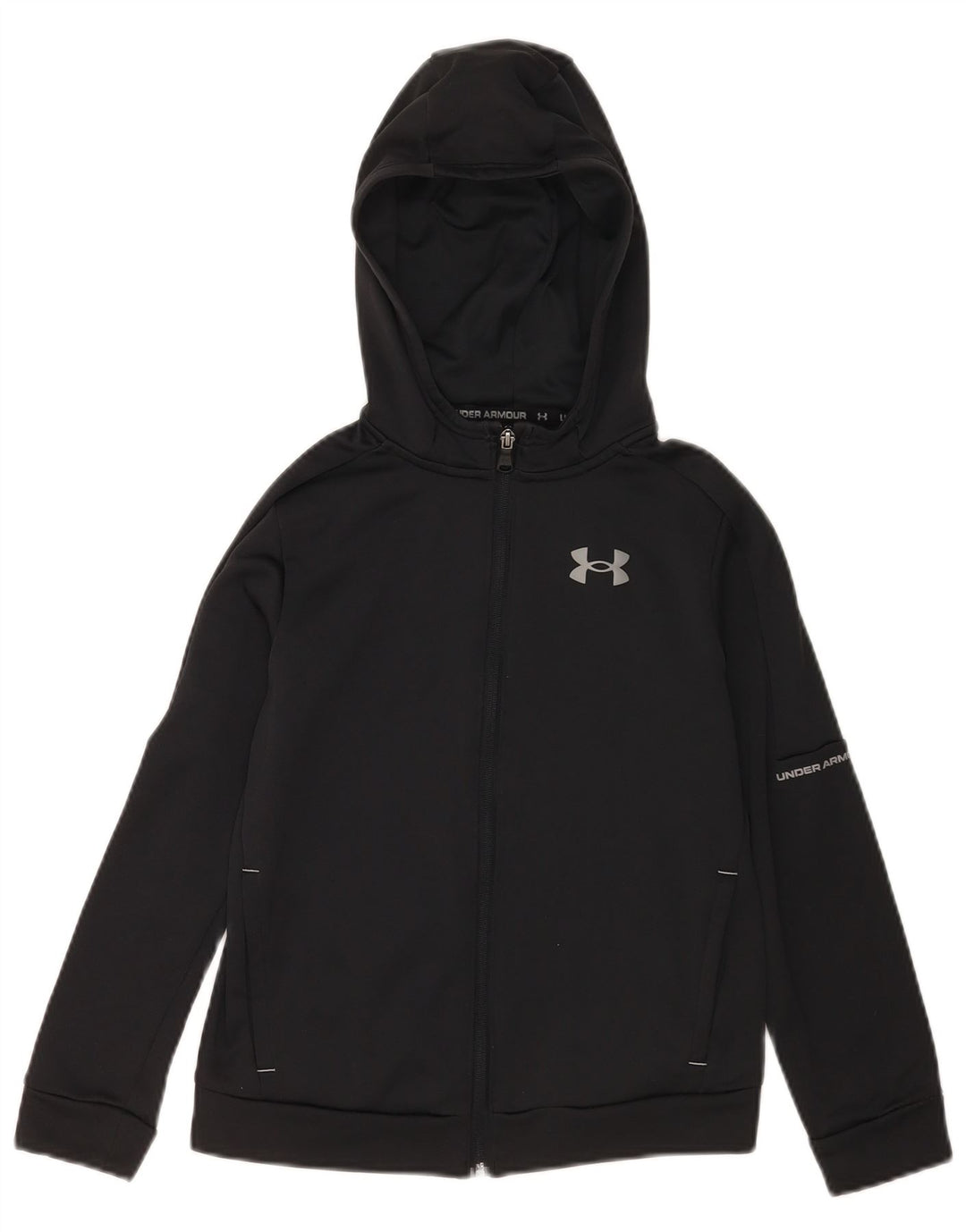 Свитер с капюшоном на молнии для мальчиков Under Armour, 9–10 лет, средний черный, полиэстер