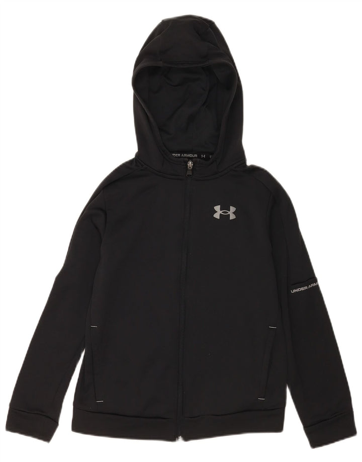 Свитер с капюшоном на молнии для мальчиков Under Armour, 9–10 лет, средний черный, полиэстер