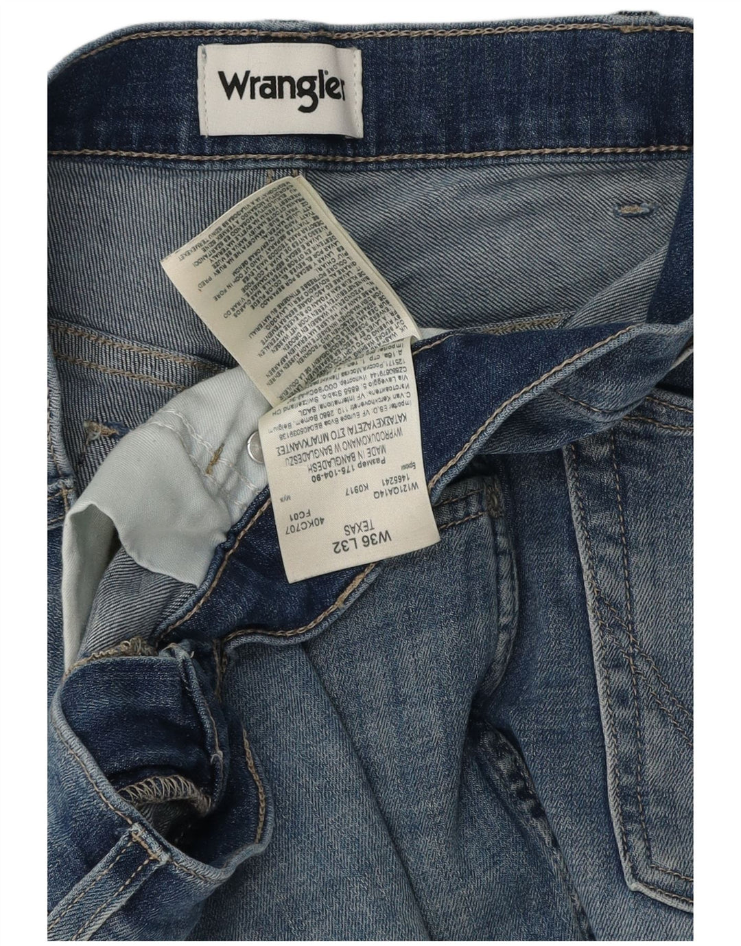 Мужские прямые джинсы Wrangler Texas W36 L30, синий хлопок