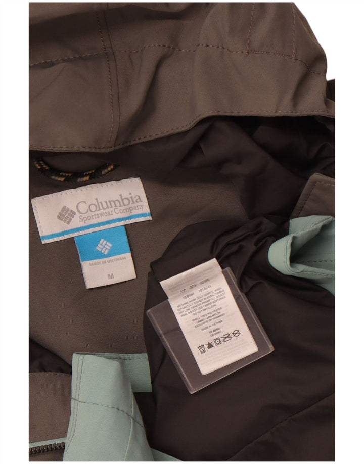 Женский плащ с капюшоном COLUMBIA UK 14, средний зеленый цвет, полиэстер с цветными блоками