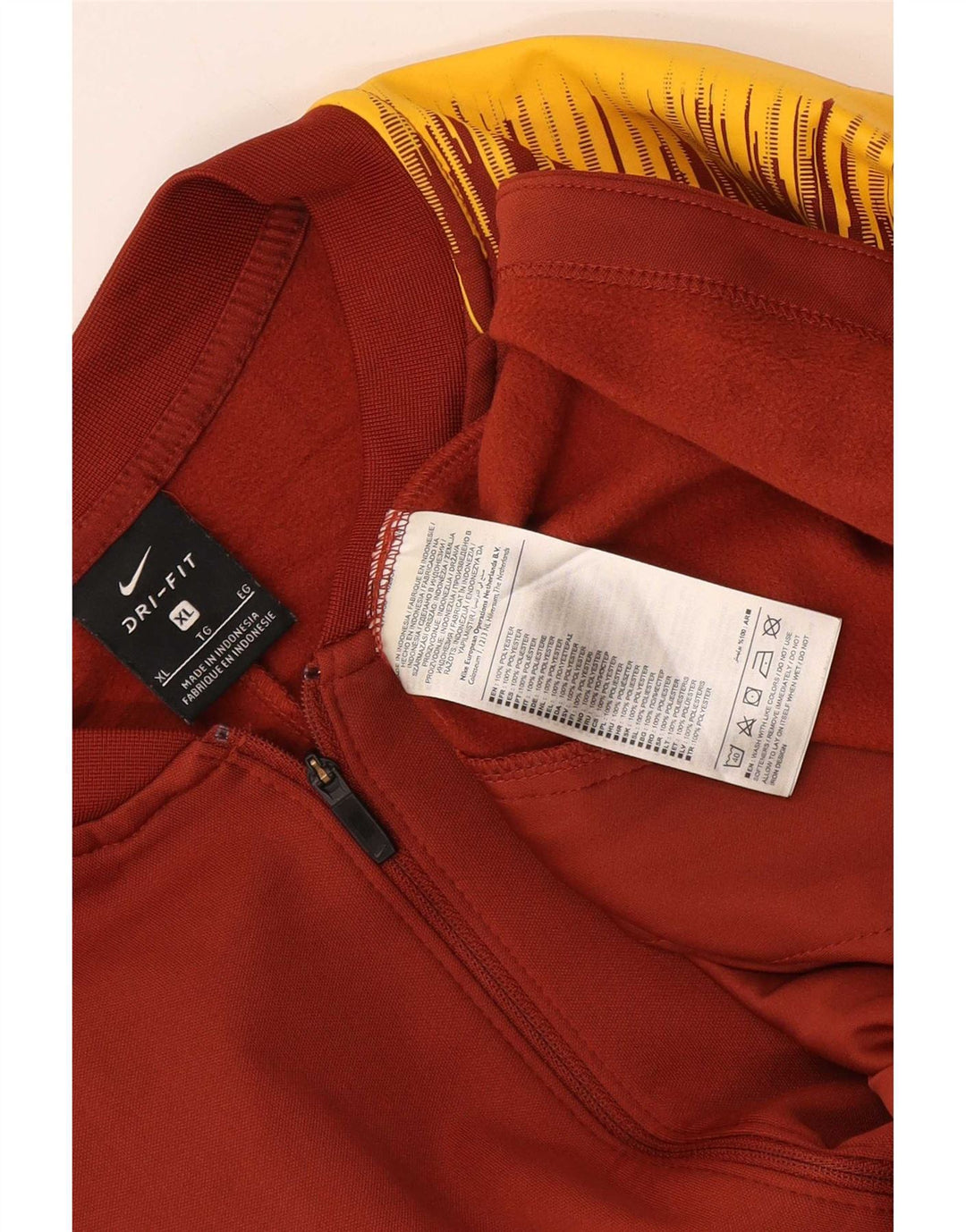 Мужская спортивная куртка Nike Roma XL, темно-бордовый полиэстер с цветными блоками