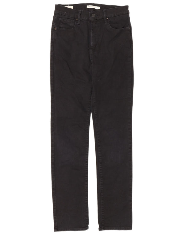 Женские прямые джинсы Levi's 724 с высокой посадкой W29 L32, черный хлопок