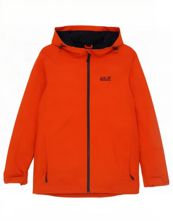 Мужская непромокаемая куртка Jack Wolfskin с капюшоном, Великобритания 40/42, большая оранжевая спортивная