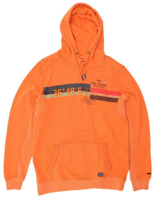Мужской джемпер с капюшоном PME LEGEND, большой хлопок с оранжевыми крапинками