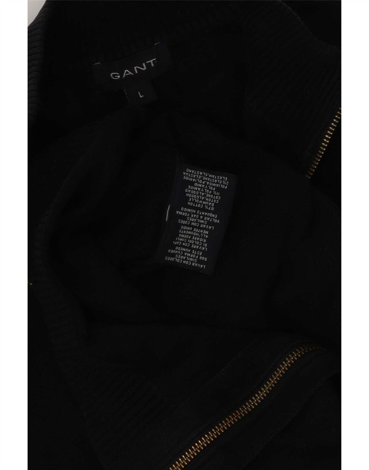 Мужской кардиган Gant, большой черный хлопковый свитер