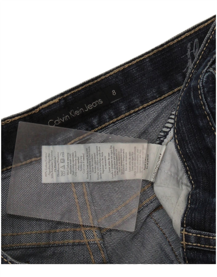 Женские расклешенные джинсы CALVIN KLEIN US 8, средние W32 L31, темно-синие, хлопок
