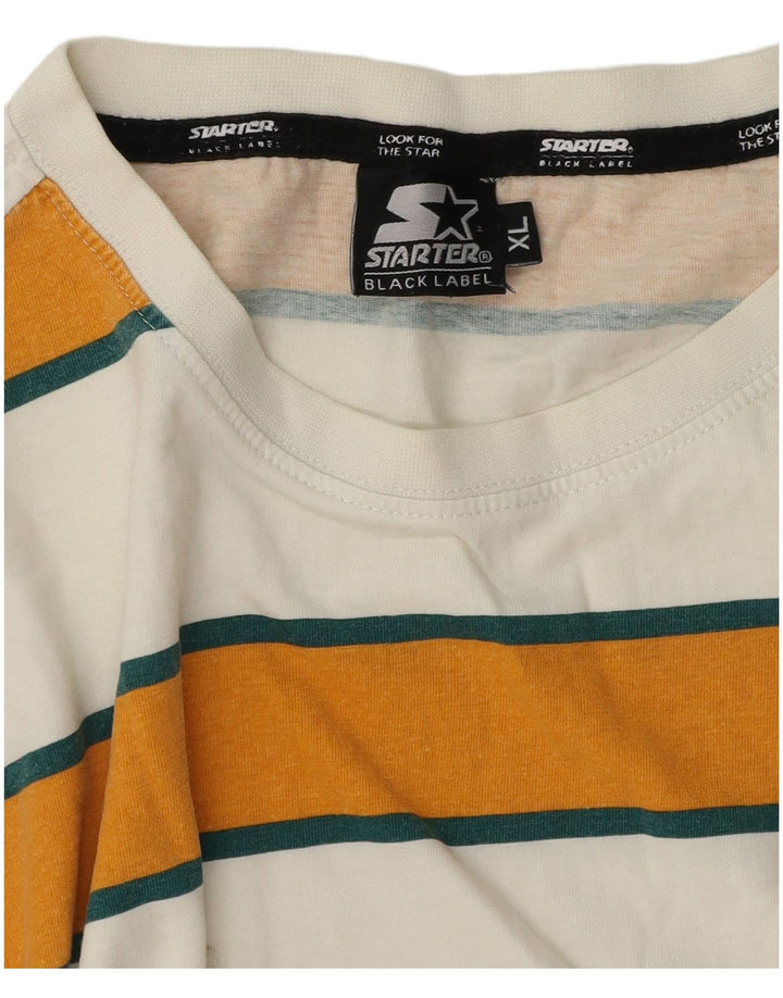 Мужская футболка Starter Top XL из хлопка в белую полоску
