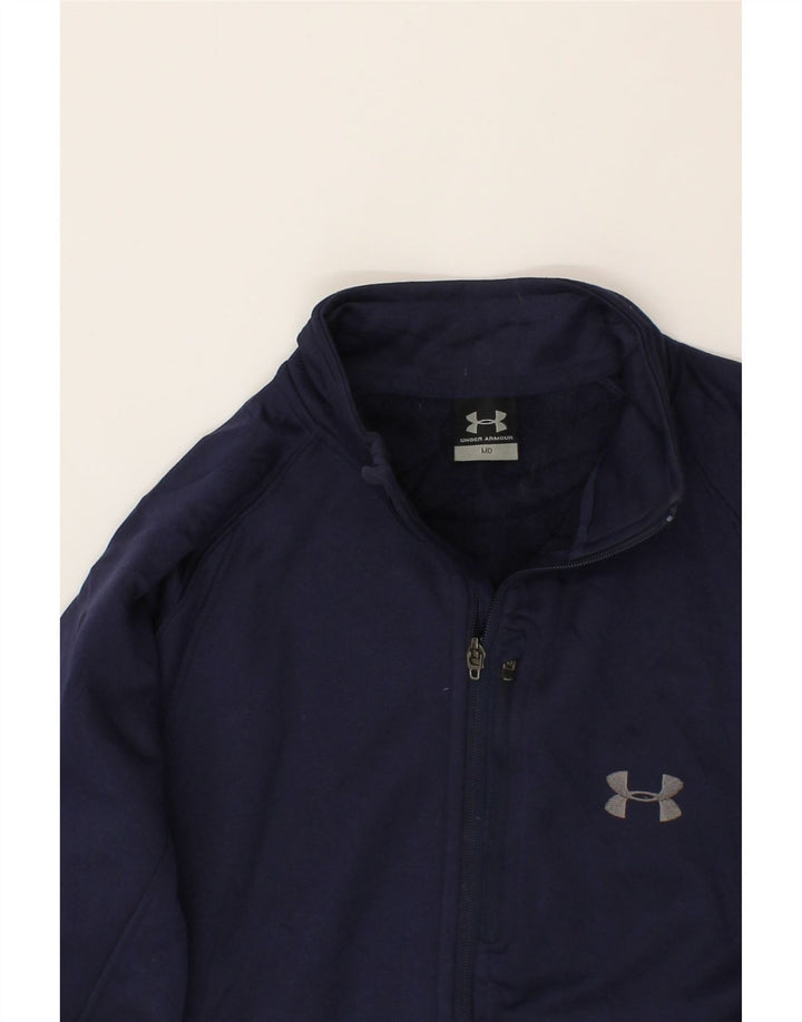 UNDER ARMOUR Mens Tracksuit Top Jacket Medium Navy Blue Polyester Vintage Under Armour and Second-Hand Under Armour from Messina Hembry 