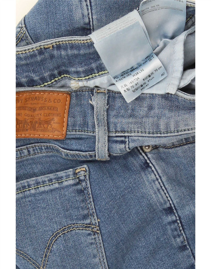 Женские узкие джинсы Levi's 712 W28 L32 синие, хлопок