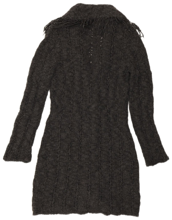 Женский удлиненный кардиган Marks & Spencer UK 12, средний серый акрил