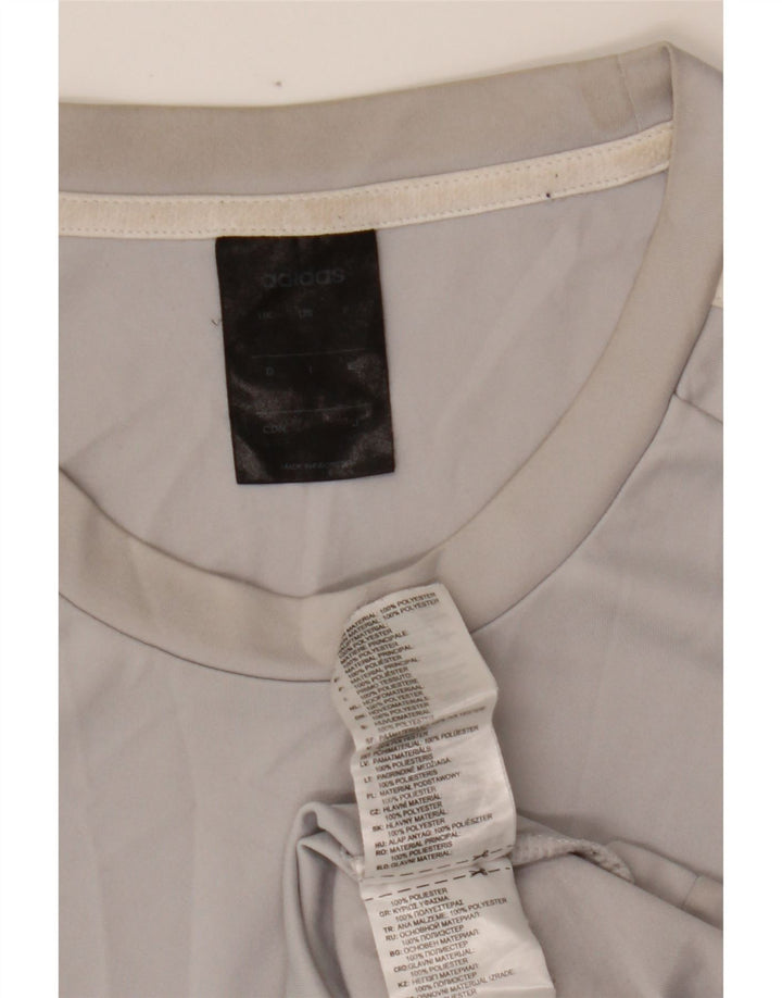 ADIDAS Mens Climalite T-Shirt Top XL Grey Polyester Vintage Adidas and Second-Hand Adidas from Messina Hembry 