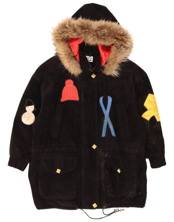 Женская ветровка оверсайз с капюшоном DINO' Z UK 14, средний черный