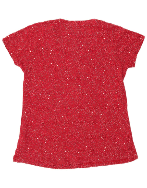 Женская футболка FAT FACE Top UK 10 Small Red Spotted Cotton