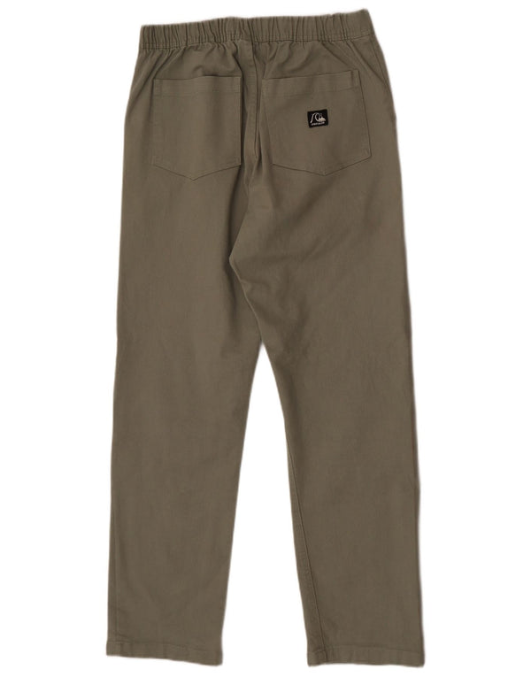 Мужские прямые брюки Quiksilver, маленькие W28 L30, зеленый хлопок