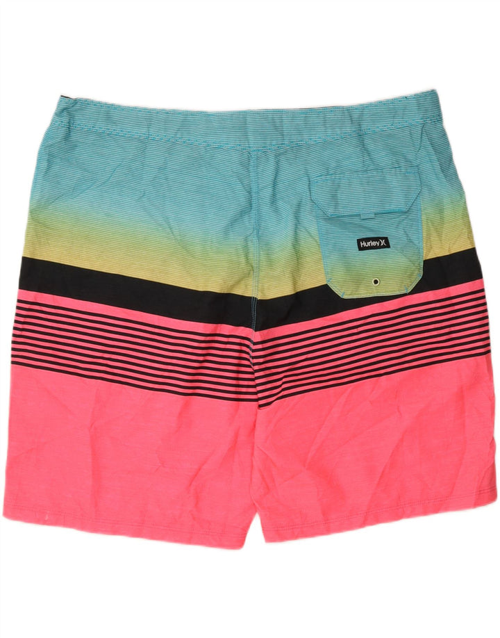 HURLEY Мужские шорты для плавания XL в разноцветную полоску