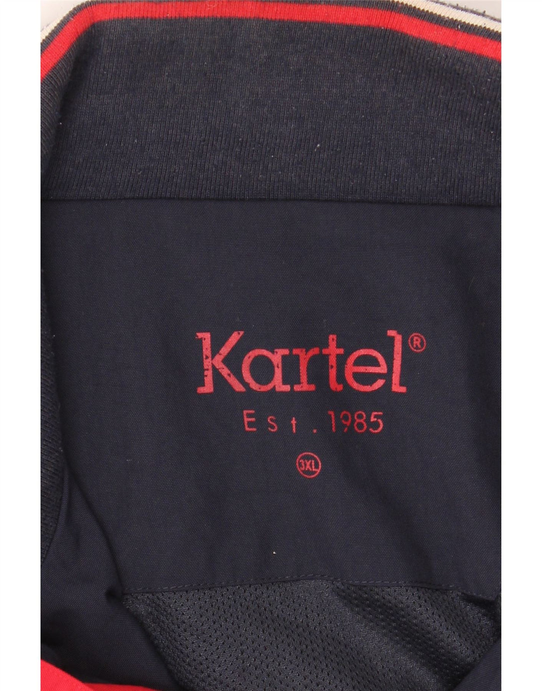 KARTEL Mens Bomber Jacket UK 46 3XL Navy Blue Nylon Vintage Kartel and Second-Hand Kartel from Messina Hembry 