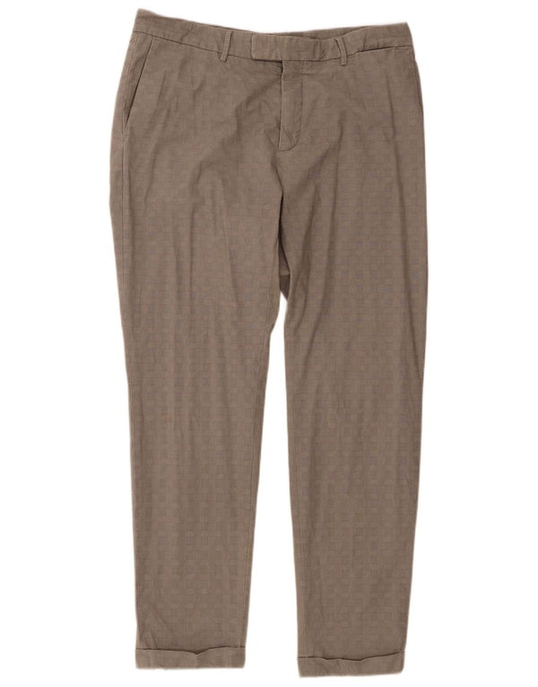 Мужские зауженные костюмные брюки Massimo Dutti EU 42, большие W32 L29, серые в клетку