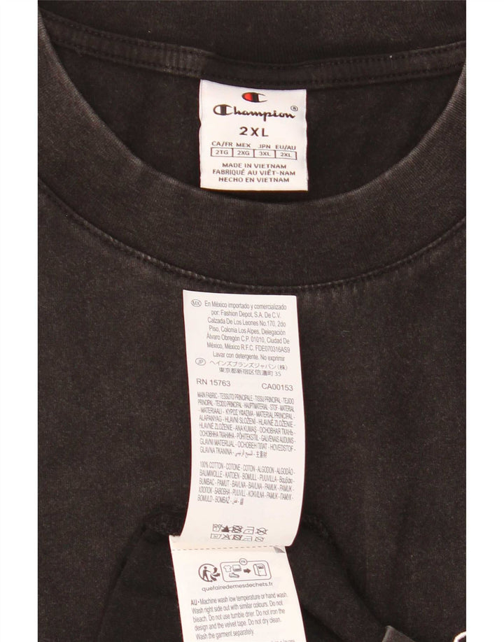 Мужская футболка Champion 2XL, черный хлопок