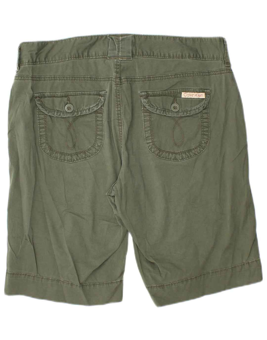 CALVIN KLEIN Женские повседневные шорты США 14 XL W34 Хаки Хлопок