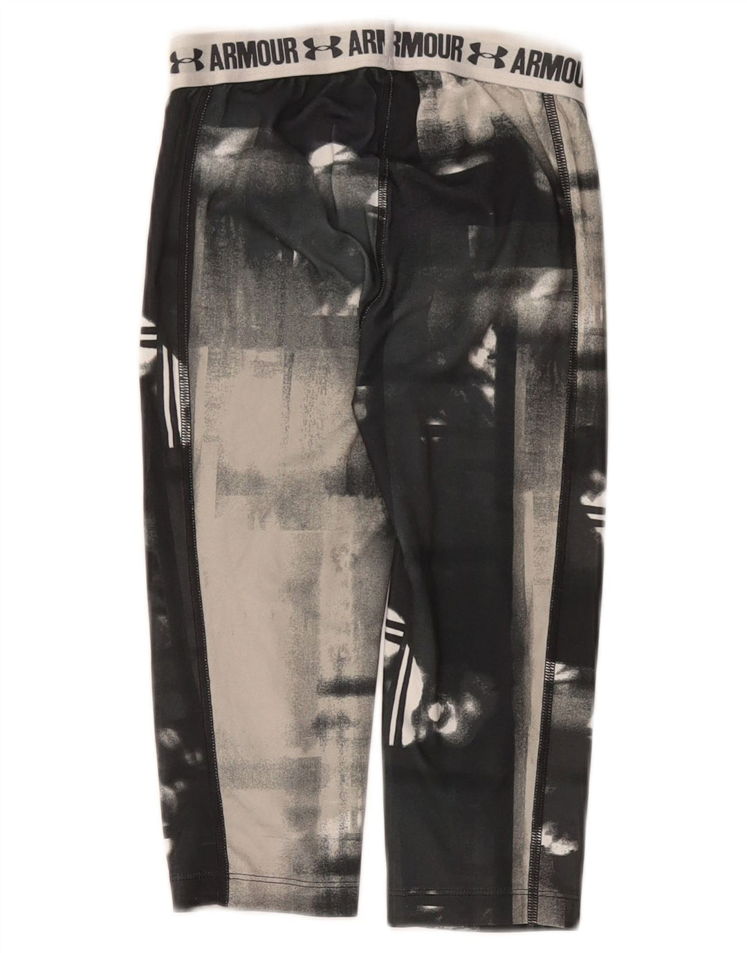 Леггинсы-капри с рисунком для девочек 7–8 лет, серый цвет тай-дай UNDER ARMOR
