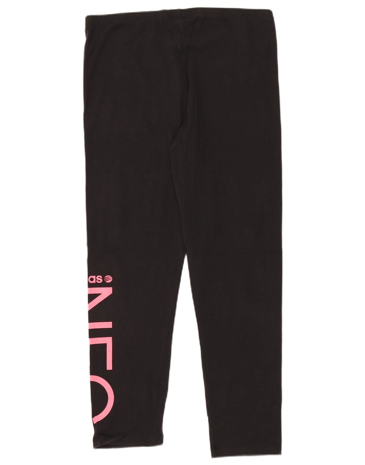 Женские леггинсы Neo Graphic UK 16 ADIDAS, большие черные хлопковые