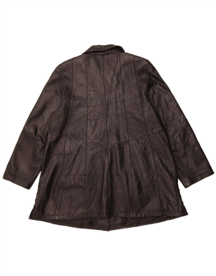 BARISAL Женское кожаное пальто IT 44 Medium Black Leather