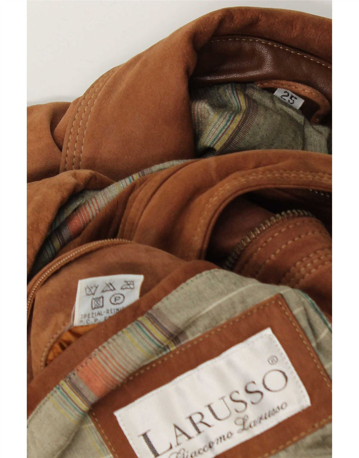 Мужская замшевая куртка Giaccomo Larusso UK 42 XL коричневая кожаная