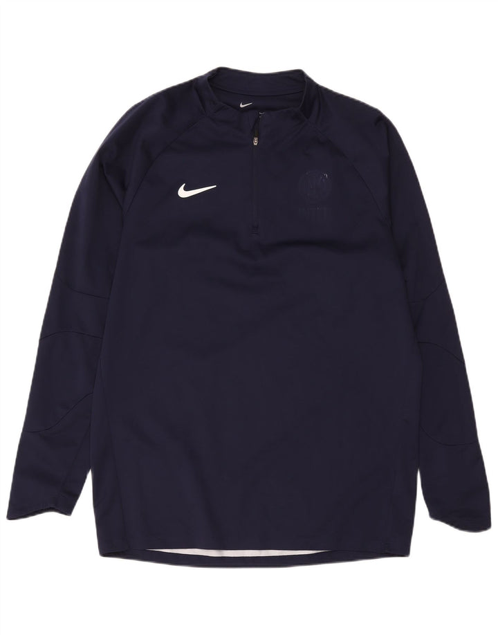 Мужской пуловер с графическим принтом Nike Inter Milan, большой темно-синий