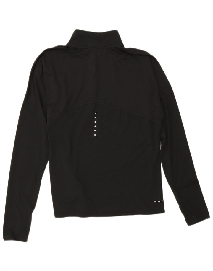Женский спортивный костюм-пуловер с воротником на молнии Nike Dri Fit UK 14, средний черный