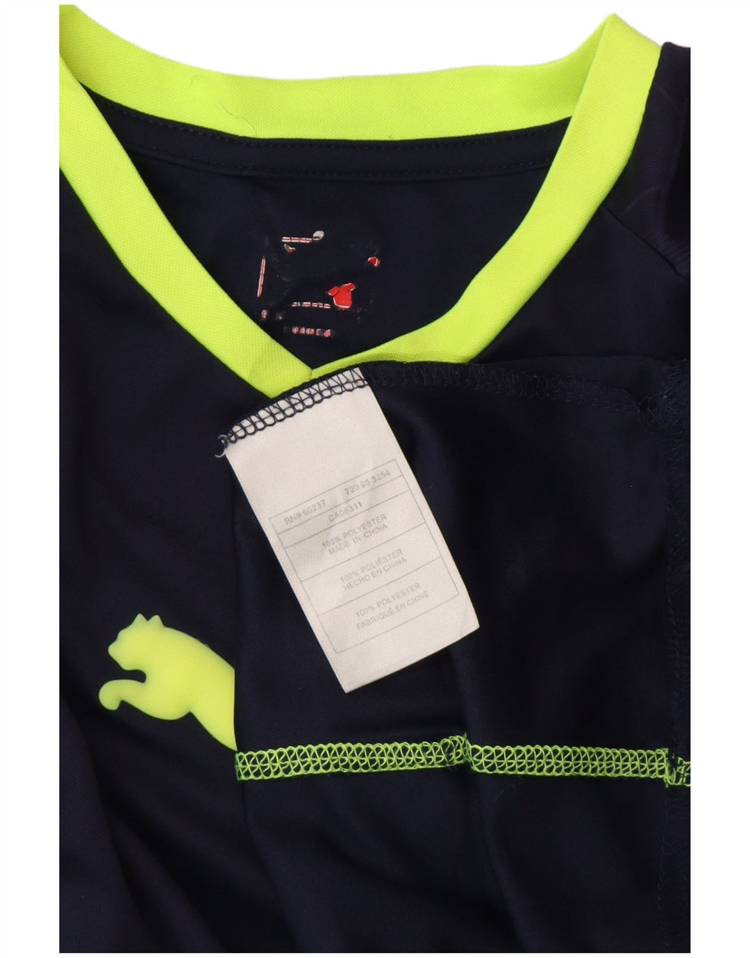 Женская футболка с рисунком PUMA, топ среднего размера, темно-синий, полиэстер