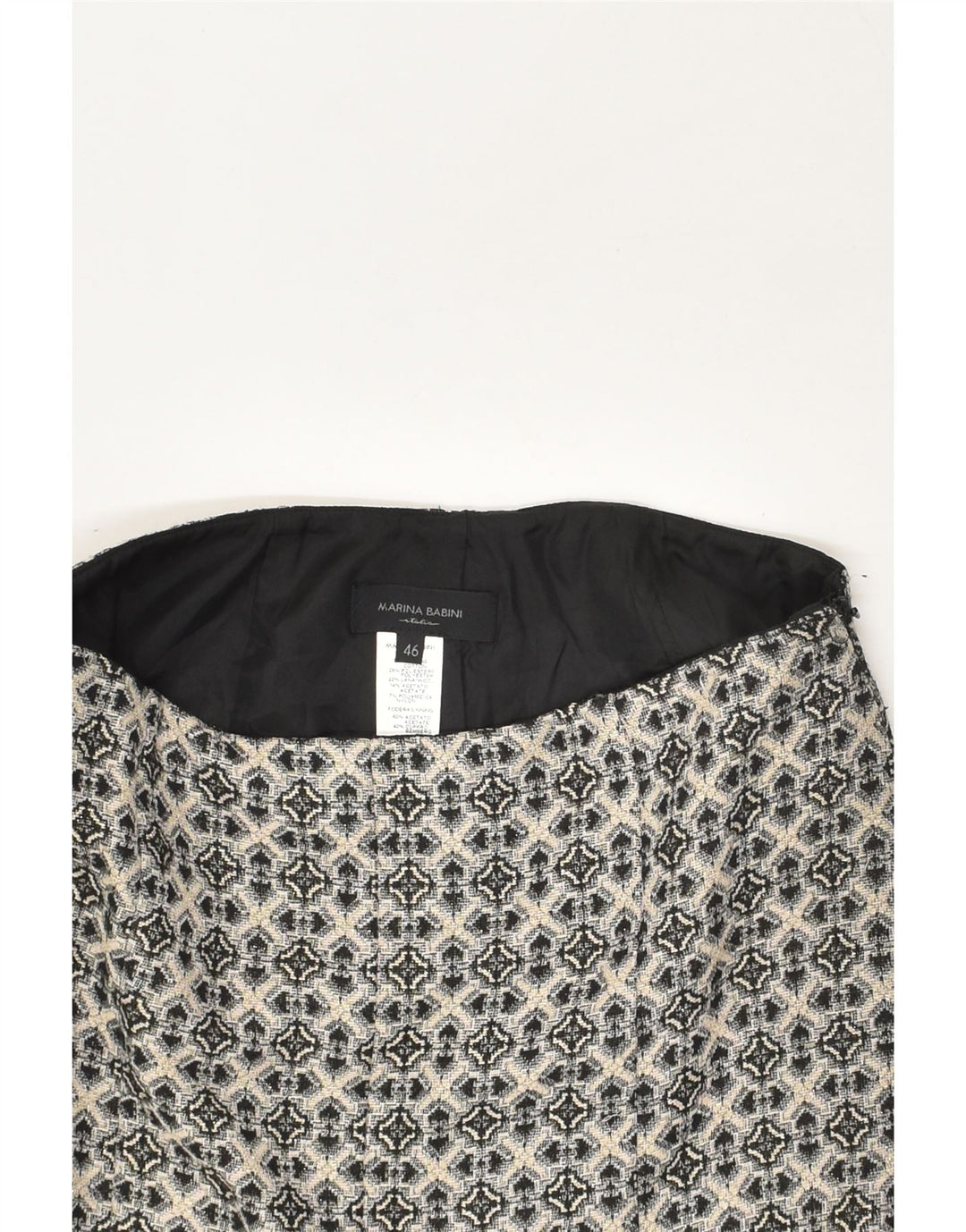 MARINA BABINI Womens High Waist Trumpet Skirt IT 46 Large W30  Grey | Vintage Marina Babini | Thrift | Second-Hand Marina Babini | Used Clothing | Messina Hembry 