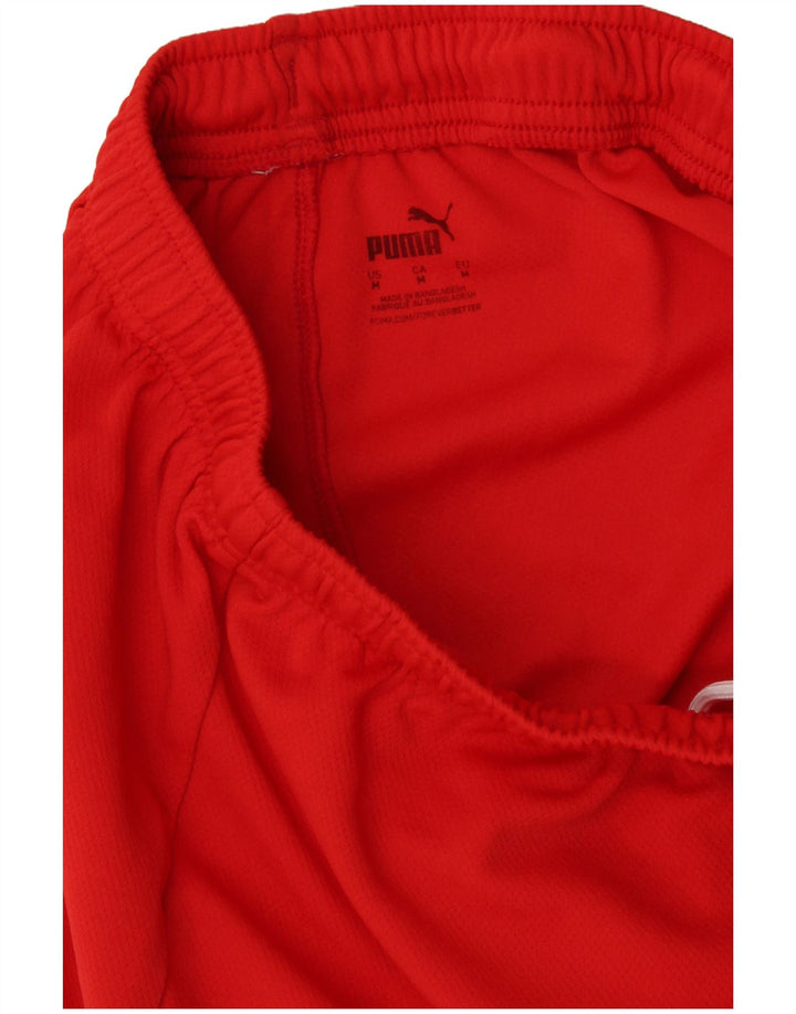 Мужские спортивные шорты PUMA среднего красного цвета