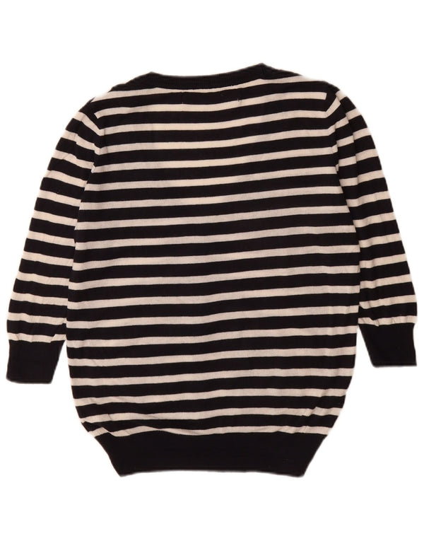 Женский свободный кардиган с рукавом 3/4 Zara UK 10, маленький черный в полоску